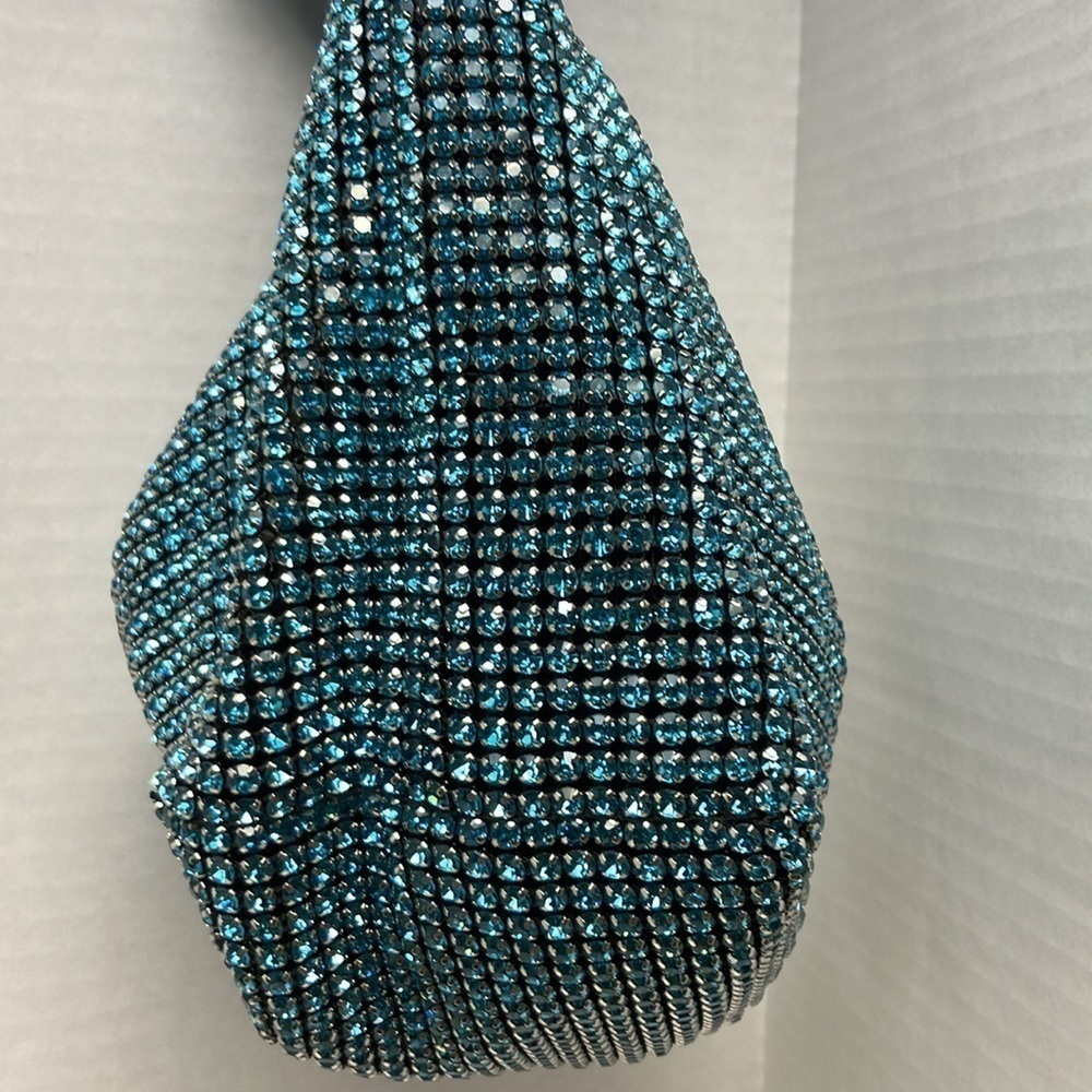 Madison West Aurora Borealis Iridescent Rhinestone Evening Cocktail Bag New - Picture 6 of 7